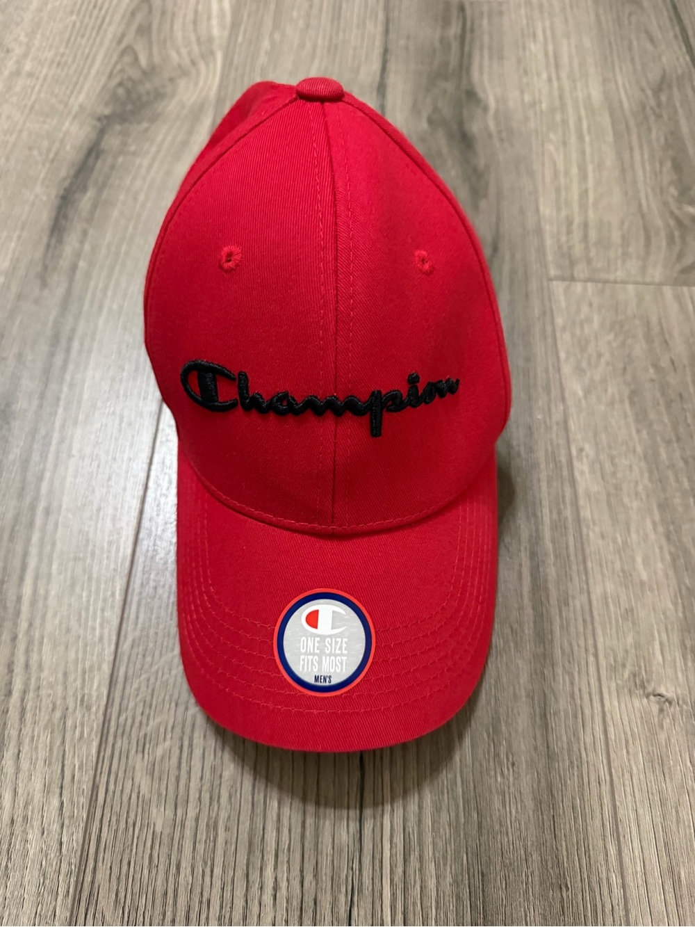 Champion Bright Red Script Logo Baseball Cap